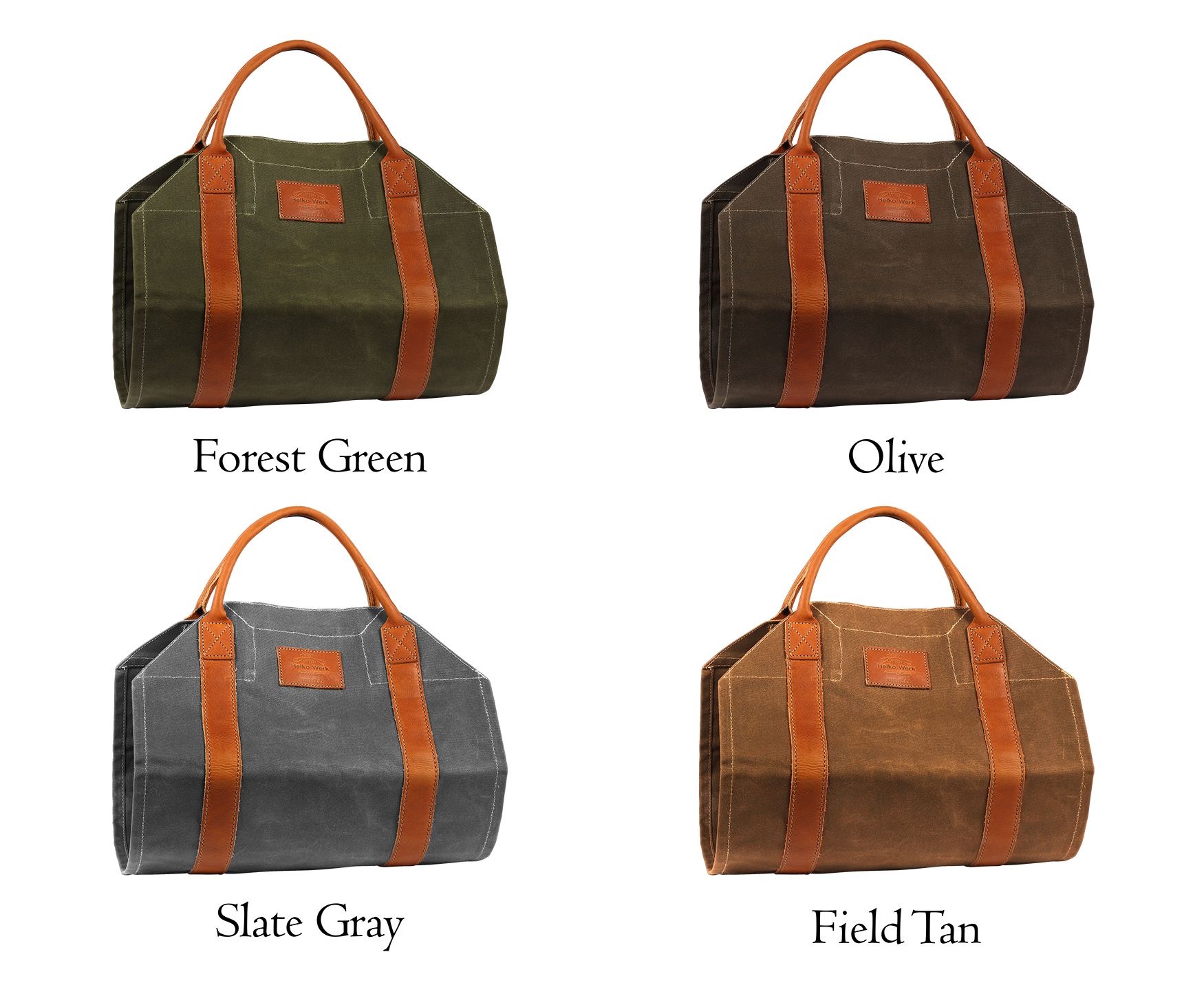 Waxed Canvas Log Carrier — Durable Firewood Carrier — Helko North